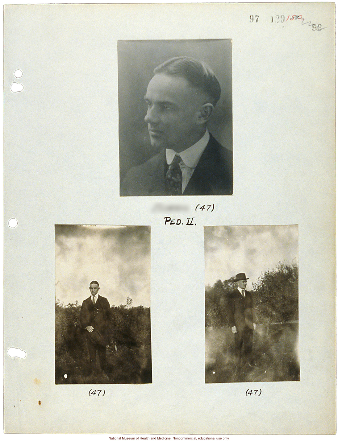 Morris Steggerda, photographs from his his own family pedigree