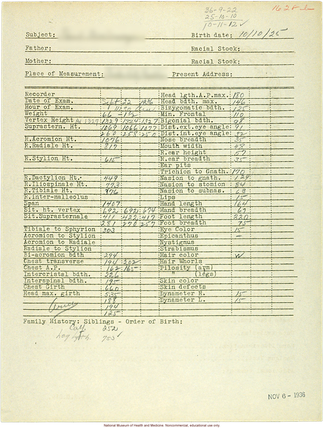 &quote;Growing Series&quote; of Navajo Male age 8-18, Tuba City and Ganado, Arizona (anthropometry, dental charts, and photographs)