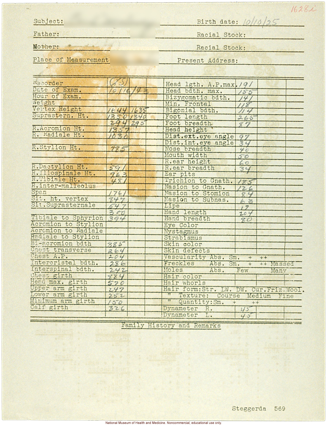 &quote;Growing Series&quote; of Navajo Male age 8-18, Tuba City and Ganado, Arizona (anthropometry, dental charts, and photographs)