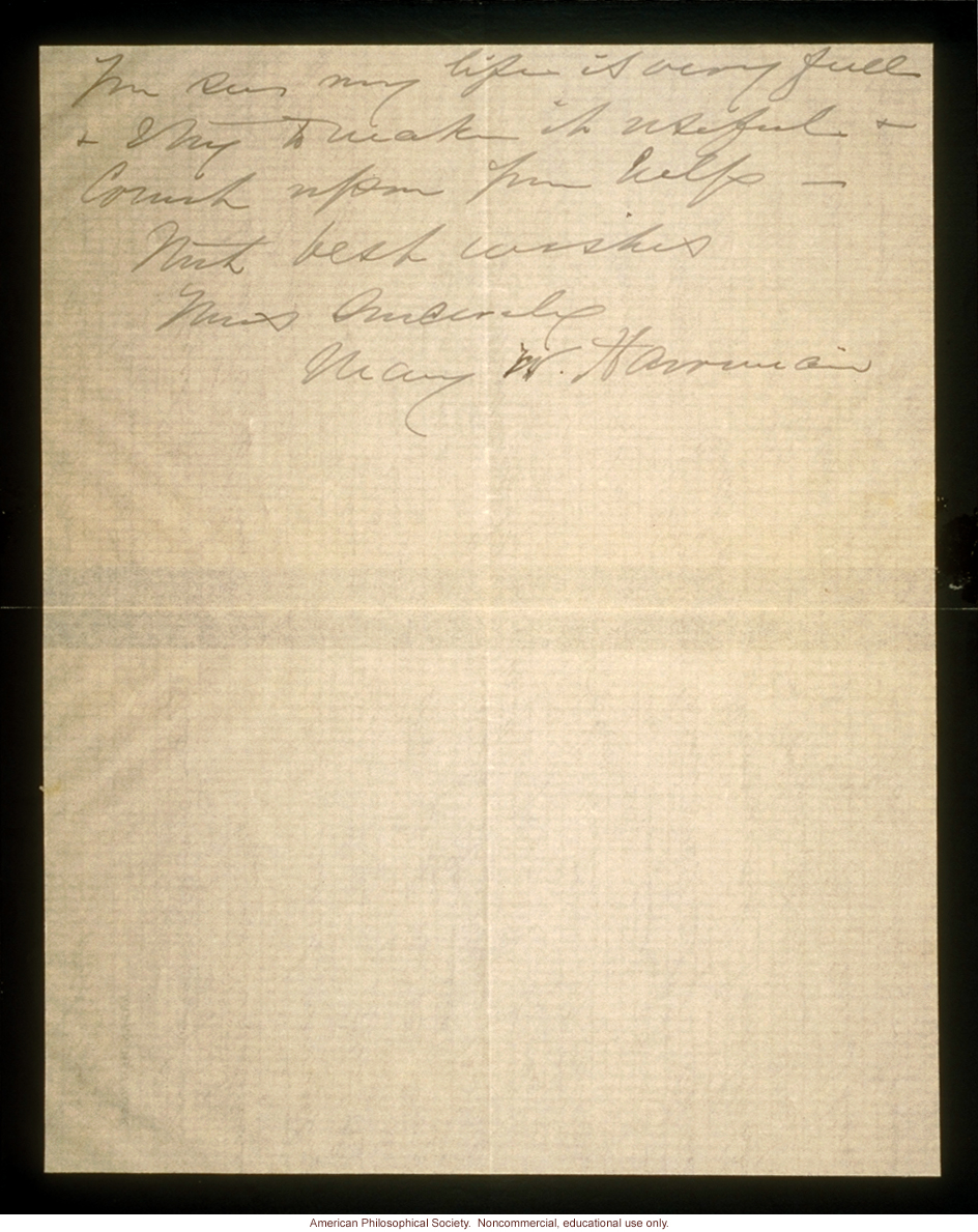 Mrs. E.H. Harriman letter to Charles Davenport about Eugenics Record Office (10/20/1910)