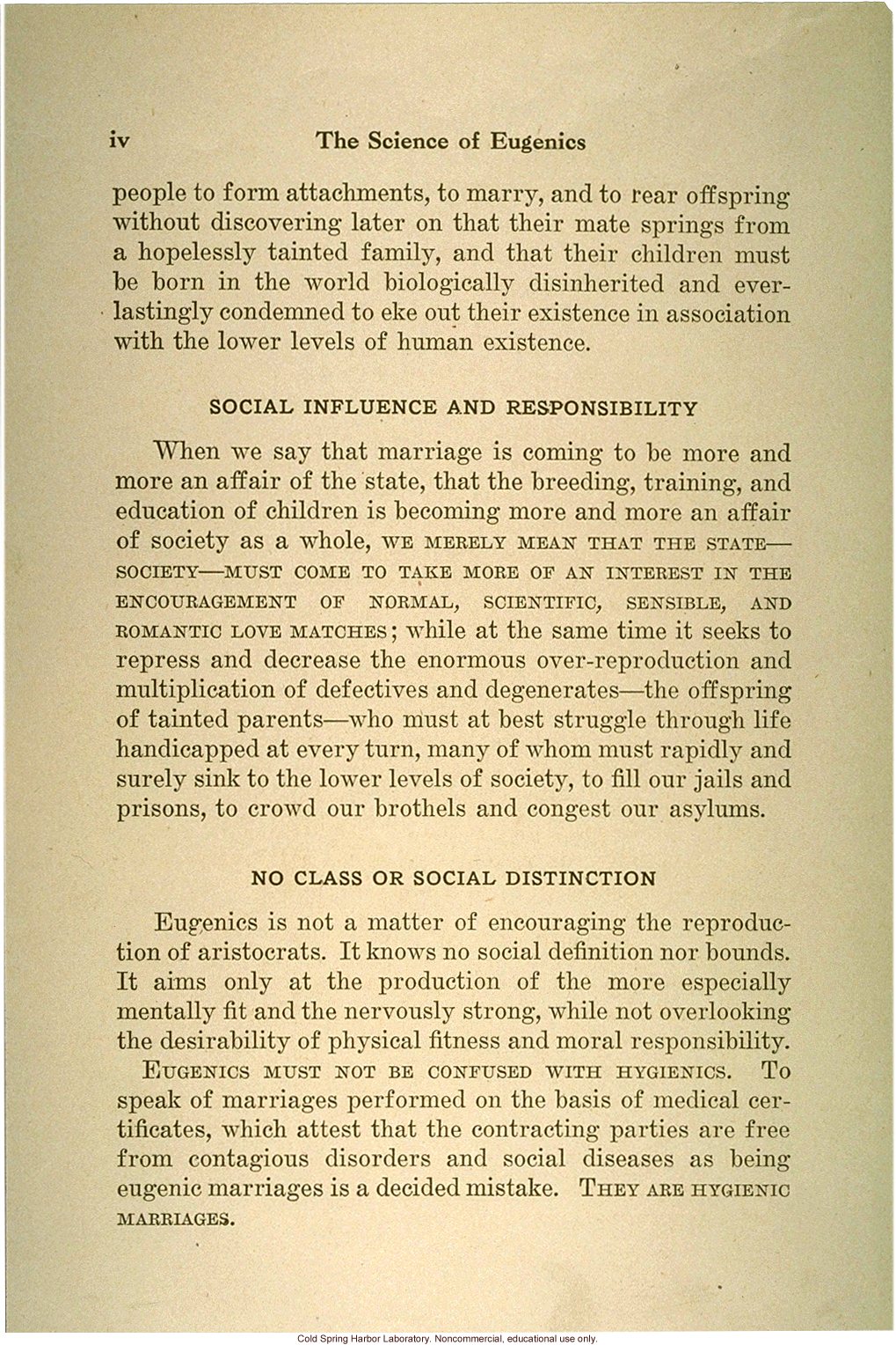 &quote;The science of eugenics and sex-life, love, marriage, maternity: the regeneration of the human race,&quote; by W.J. Hadden, C.H. Robinson, and M.R. Melendy