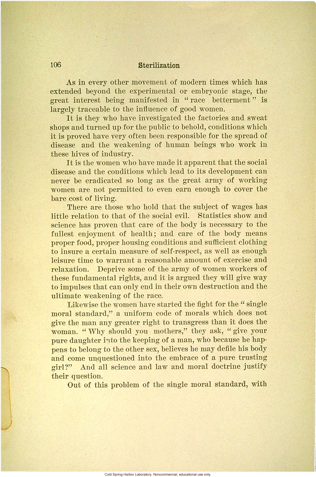 &quote;The science of eugenics and sex-life, love, marriage, maternity: the regeneration of the human race,&quote; by W.J. Hadden, C.H. Robinson, and M.R. Melendy