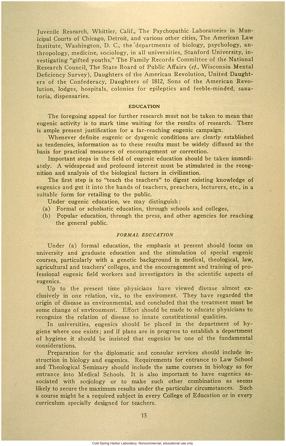 &quote;Report of the president of the American Eugenics Society, Inc., June 26, 1926&quote;