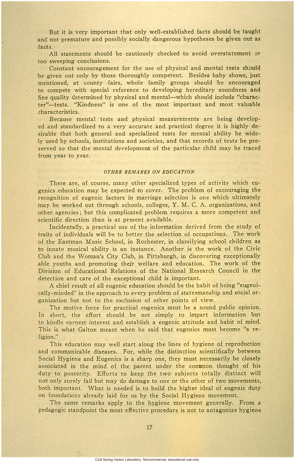 &quote;Report of the president of the American Eugenics Society, Inc., June 26, 1926&quote;