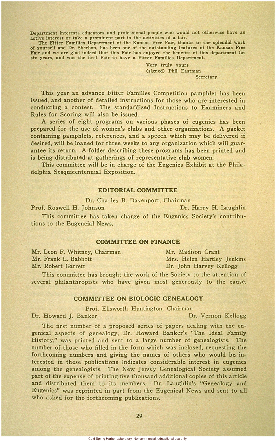 &quote;Report of the president of the American Eugenics Society, Inc., June 26, 1926&quote;