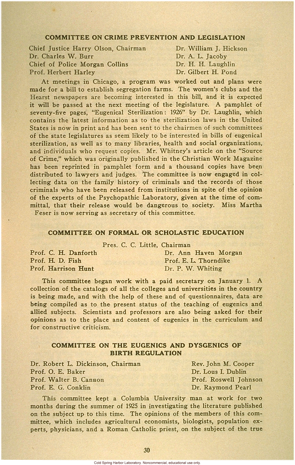 &quote;Report of the president of the American Eugenics Society, Inc., June 26, 1926&quote;