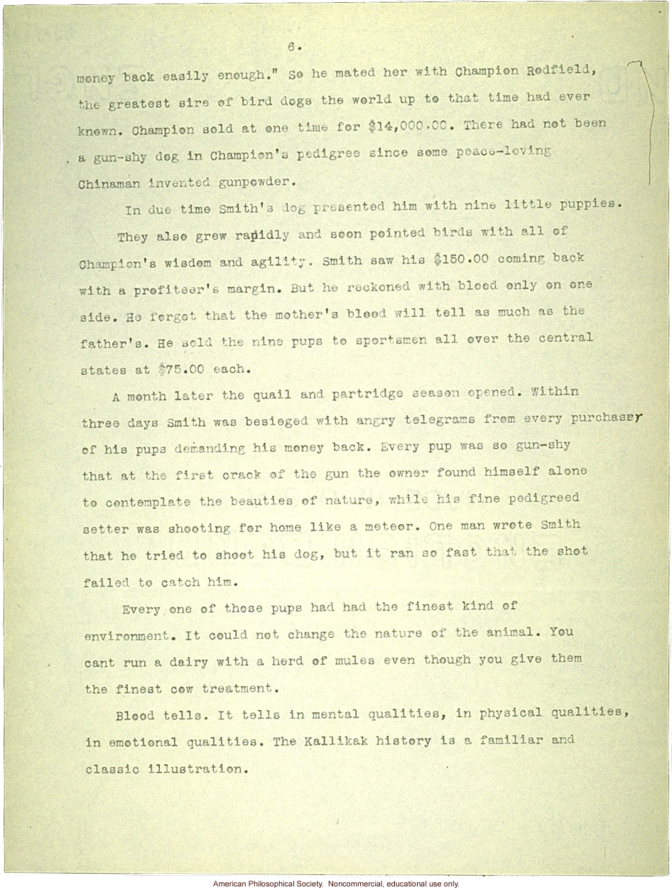 Sermon #2:  Eugenics, AES Sermon Contest 1926, #2