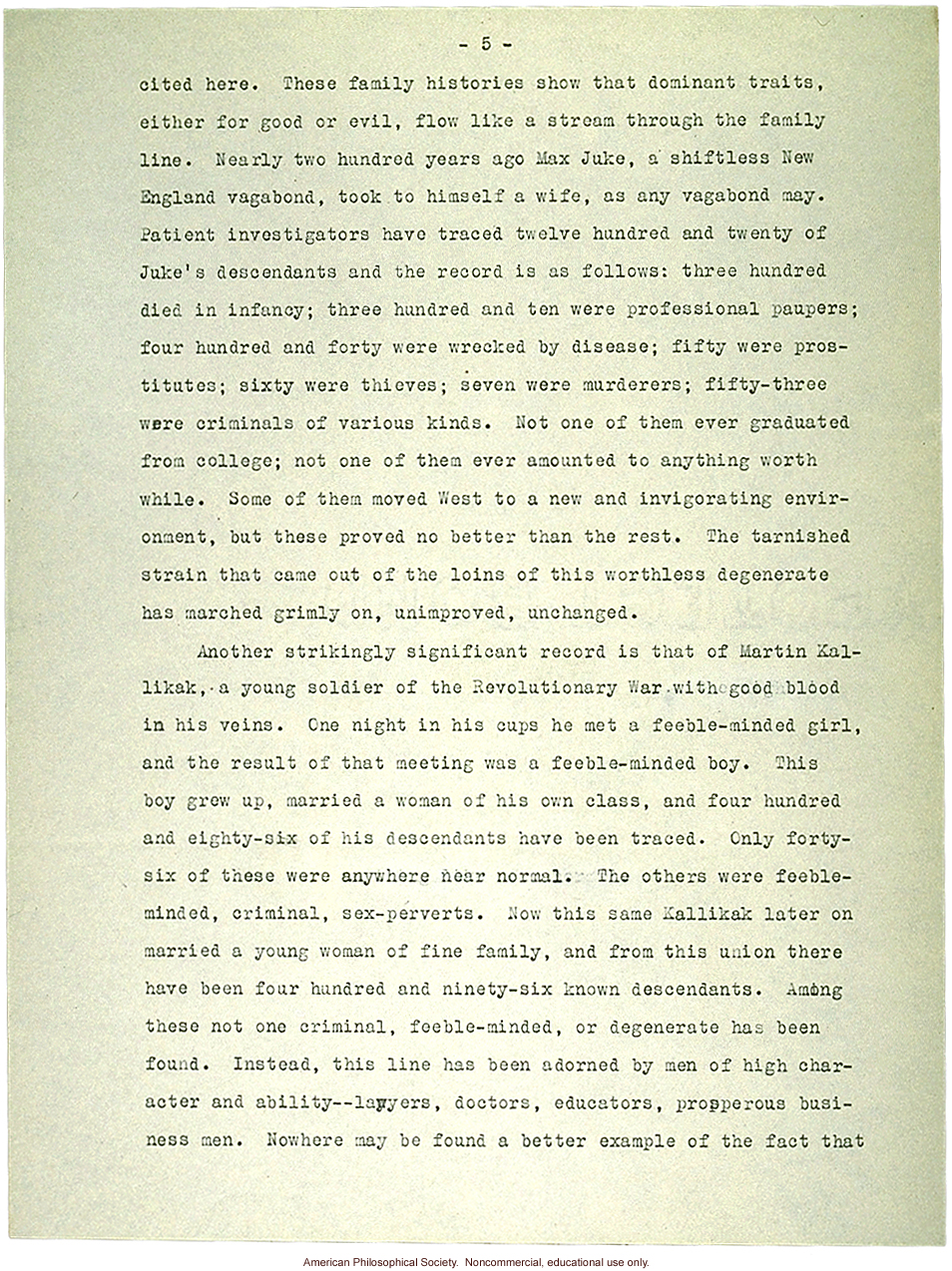 Sermon #36 exerpt: &quote;Eugenics,&quote; AES Sermon Contest 1926, #4