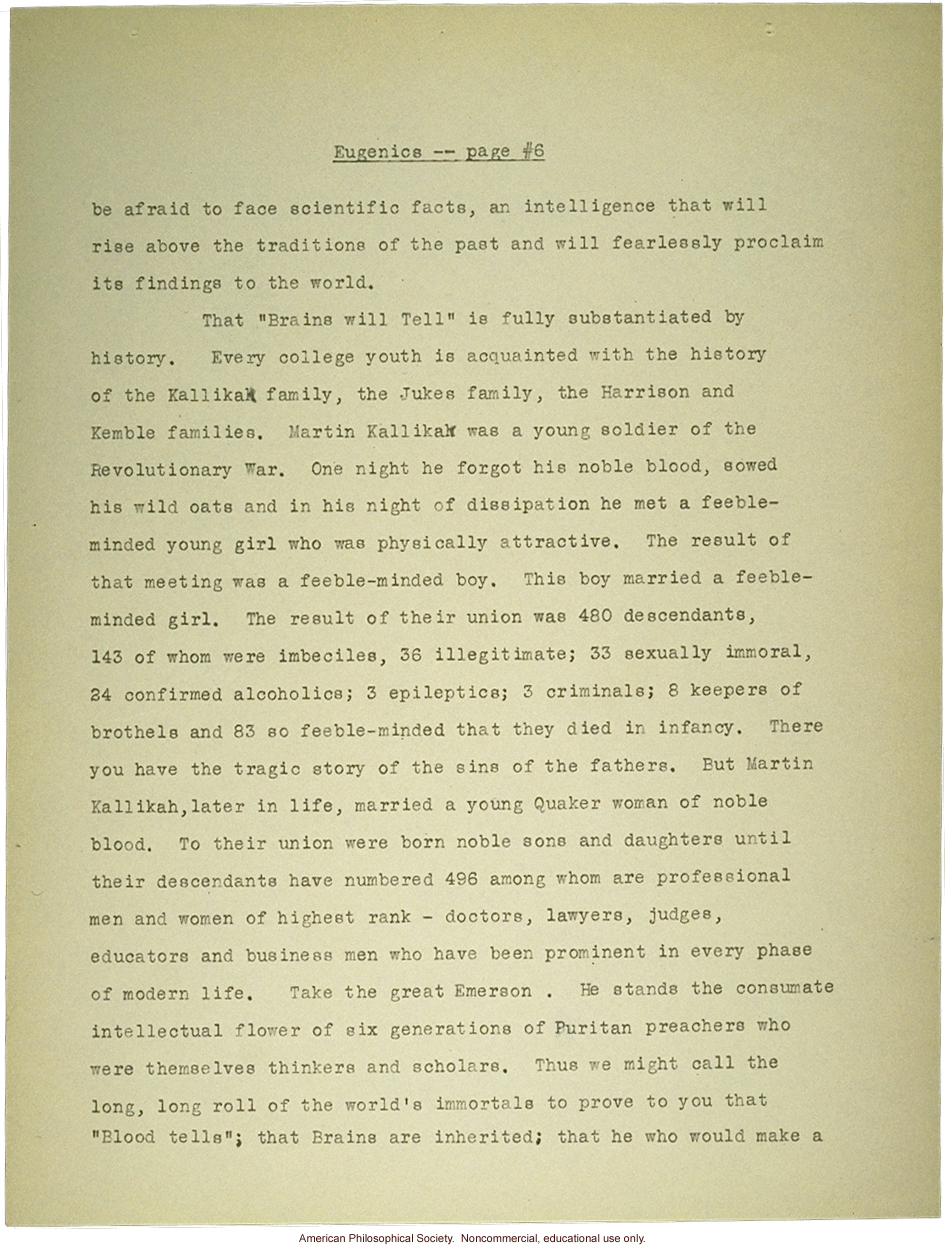 Sermon #56:  Religion and Eugenics AES Sermon Contest 1927, #6