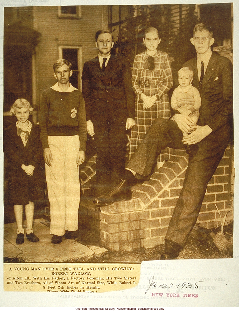 Robert Wadlow, New York Times, giantism