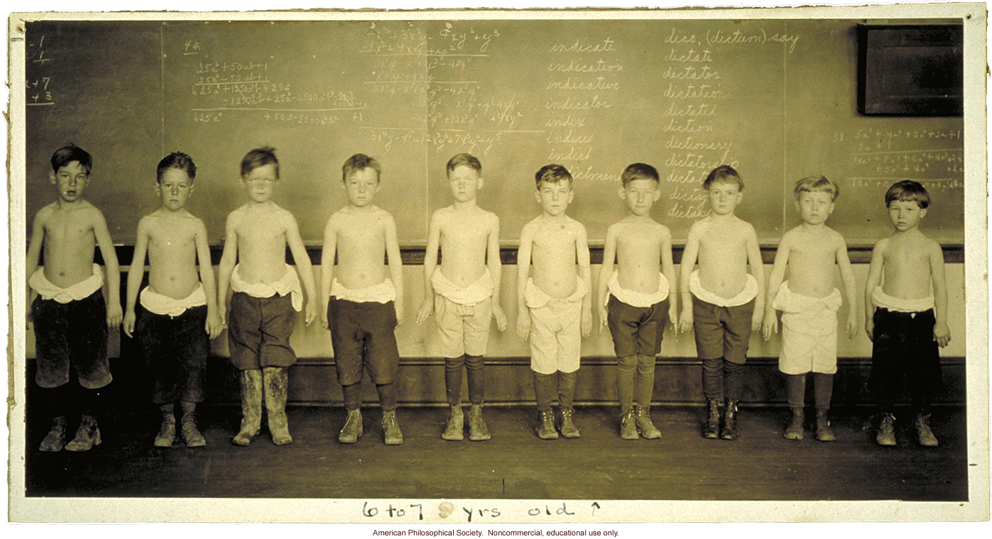 Baltimore anthropometric study, boys 6-7 years, body build