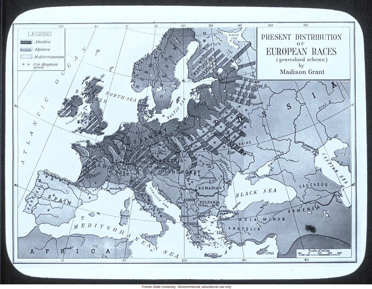 &quote;Present distribution of European races&quote;