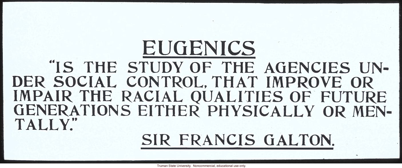 Francis Galton's definition of eugenics