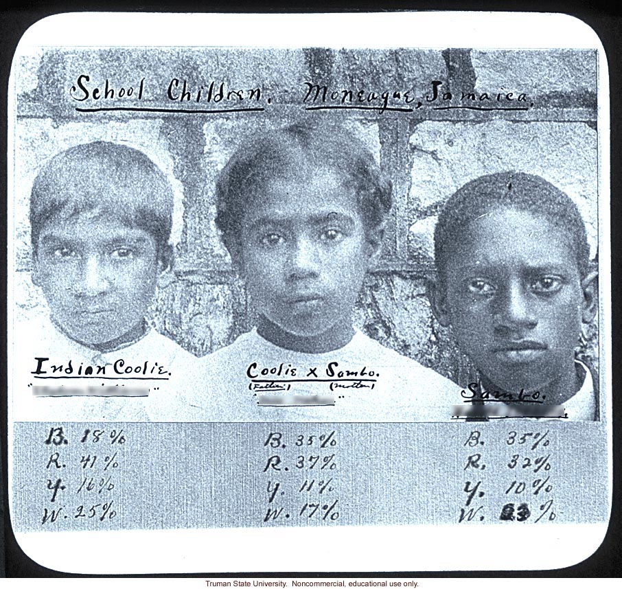 Mixed race Jamaican school children