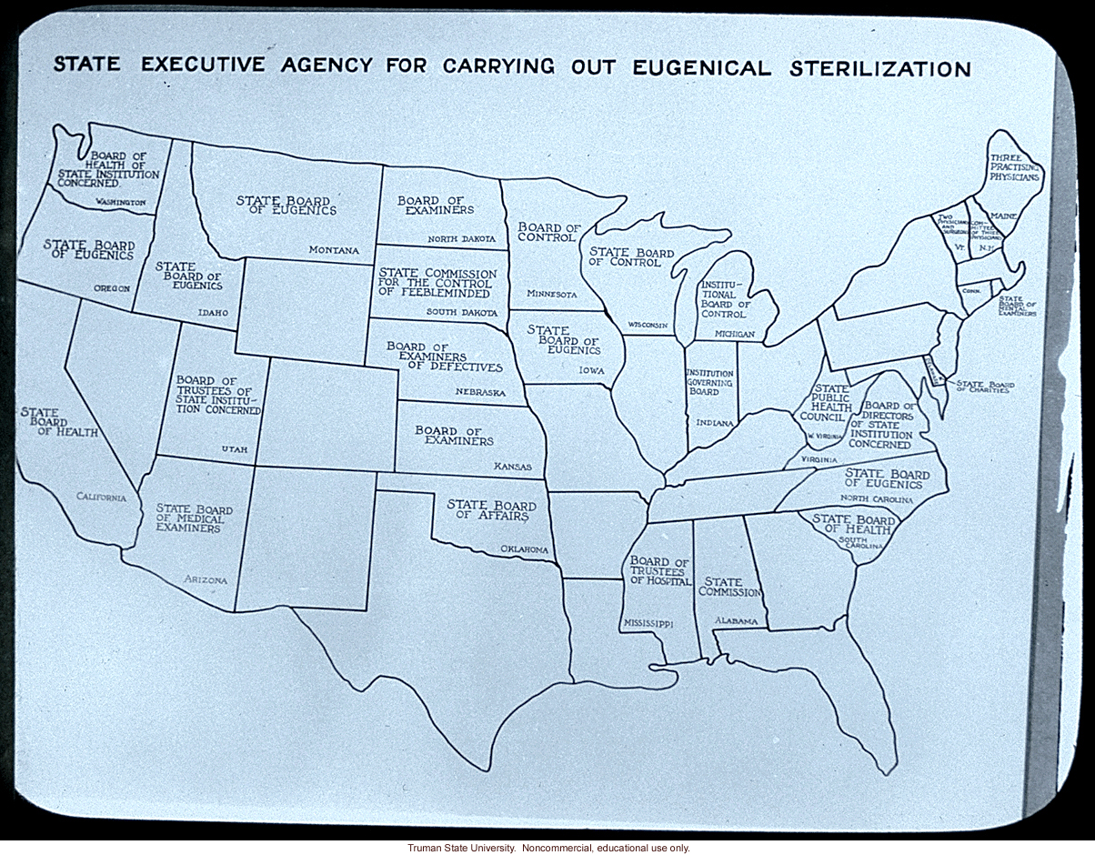 &quote;State executive agency for carrying out eugenical sterilization&quote;