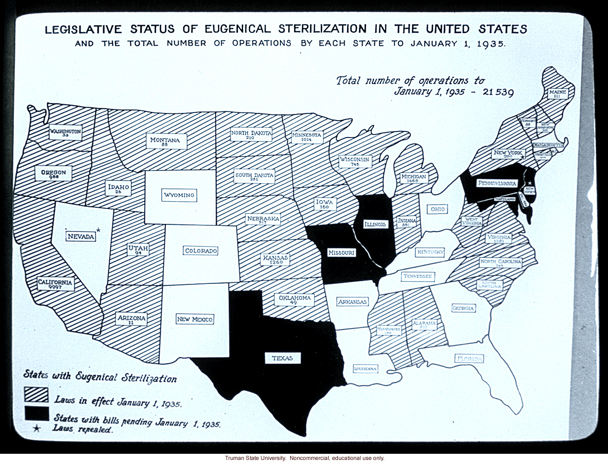 &quote;Legislative status of eugenical sterilization in the United States&quote;