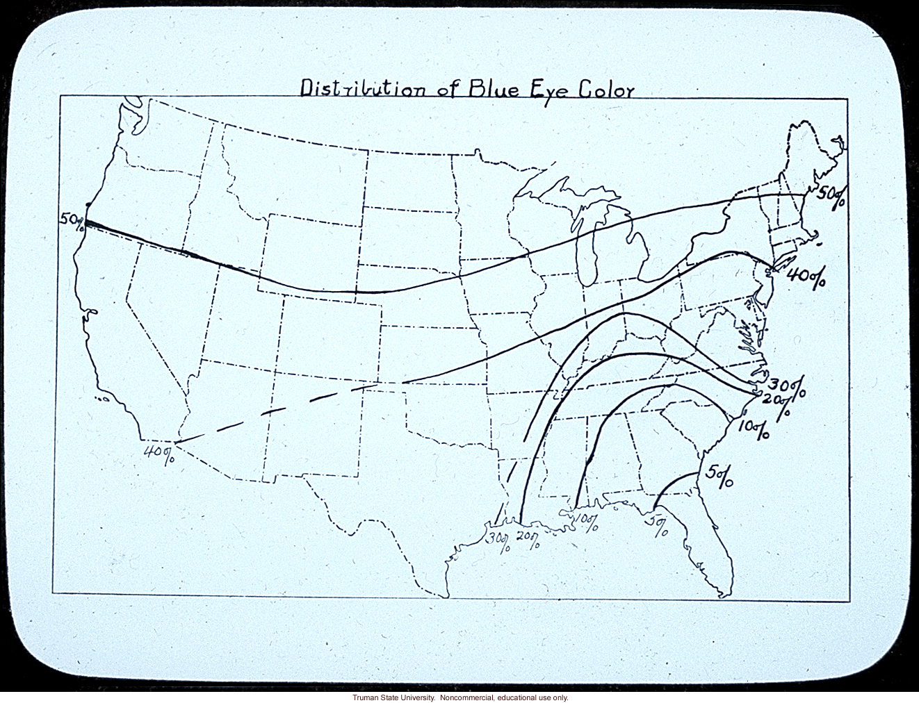 &quote;Distribution of blue eye color&quote; in the United States