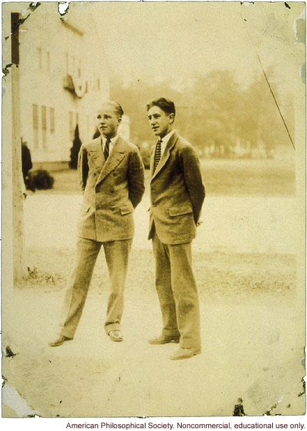 Eastern States Exposition, Springfield, Massachusetts, boys looking at flashing light sign