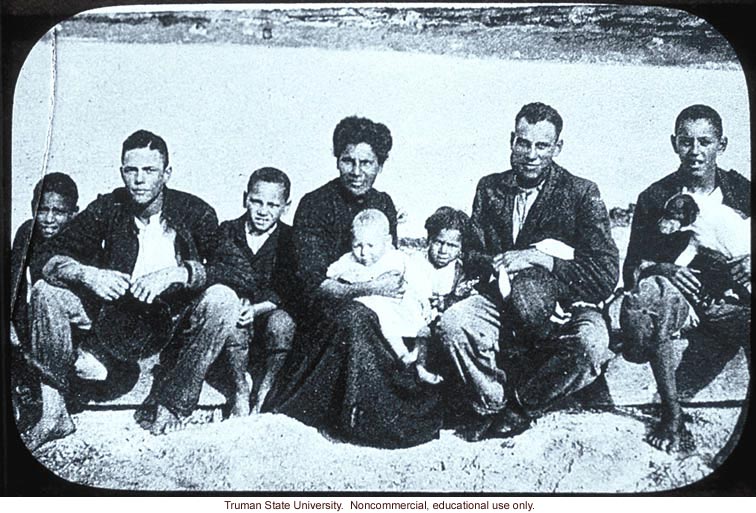 Second generation Negro-White family, Bermuda