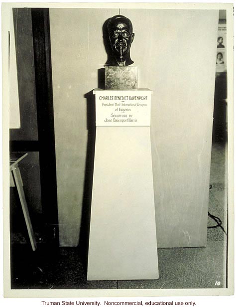 Bust of C. Davenport, 3rd International Eugenics Conference