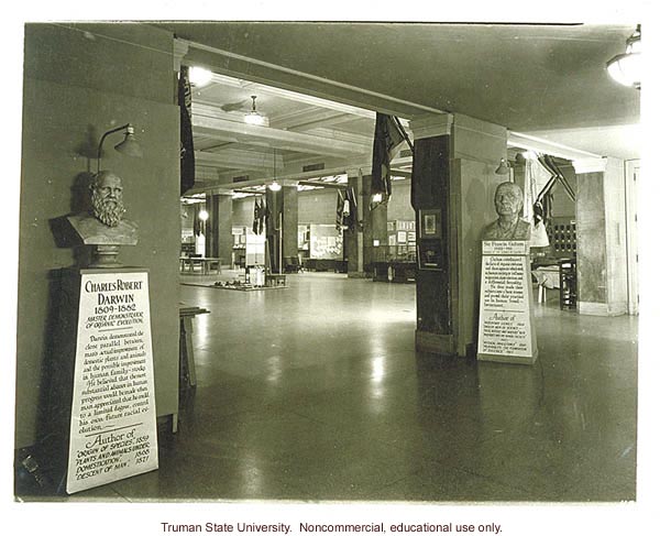 Busts of C. Darwin and F. Galton, 3rd International Eugenics Conference