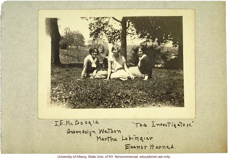 &quote;The Investigators,&quote; Ivan E. McDougle and assistants (Gwendolyn Watson, Martha Lobingier, Eleanor Harned), in Amherst County, Virginia