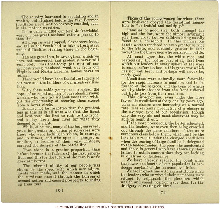 &quote;The New Family and Race Improvement,&quote; by W.A. Plecker, Virginia Health Bulletin (vol.17:12)