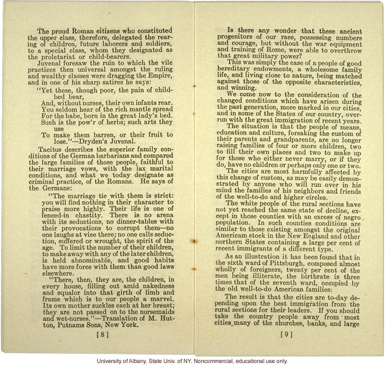 &quote;The New Family and Race Improvement,&quote; by W.A. Plecker, Virginia Health Bulletin (vol.17:12)