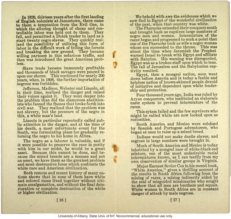 &quote;The New Family and Race Improvement,&quote; by W.A. Plecker, Virginia Health Bulletin (vol.17:12)