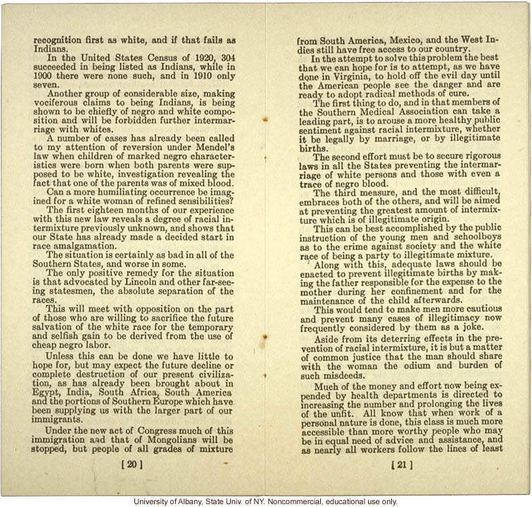 &quote;The New Family and Race Improvement,&quote; by W.A. Plecker, Virginia Health Bulletin (vol.17:12)