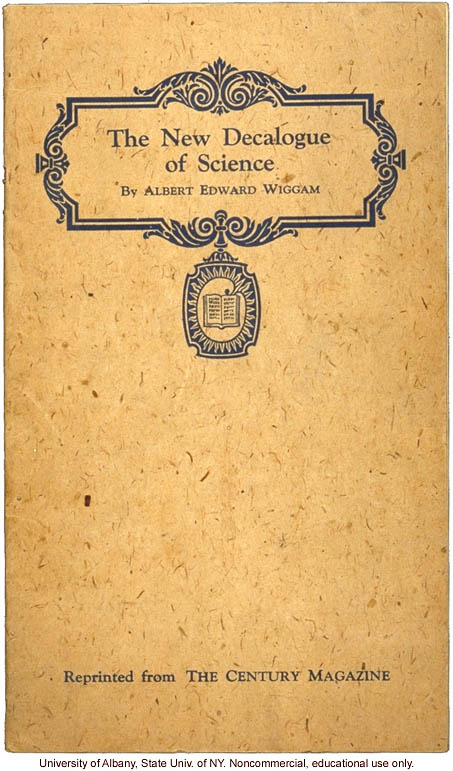 &quote;The New Decalogue of Science,&quote; by Albert Edward Wiggam