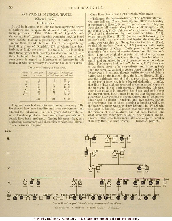 <i>The Jukes in 1915</i>, by Arthur H. Estabrook, selected pages