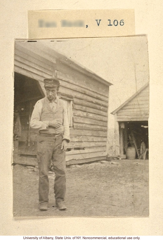 The Nam Family, by A. Estabrook and C. Davenport, pedigree of V106-V109 (p. 26) and corresponding field portraits from back of Estabrook's copy