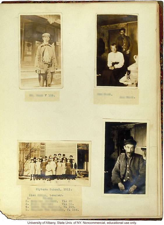 The Nam Family, by A. Estabrook and C. Davenport, pedigree of V106-V109 (p. 26) and corresponding field portraits from back of Estabrook's copy