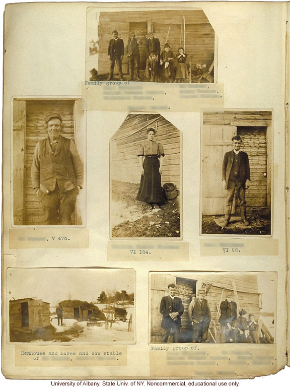 The Nam Family, by A. Estabrook and C. Davenport, pedigree of V470 (p. 18) and corresponding field portraits from back of Estabrook's copy