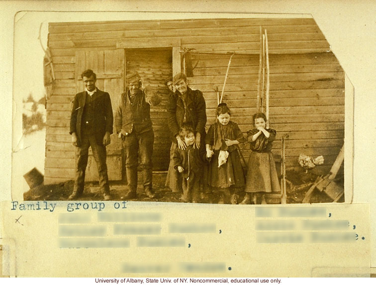 The Nam Family, by A. Estabrook and C. Davenport, pedigree of V470 (p. 18) and corresponding field portraits from back of Estabrook's copy