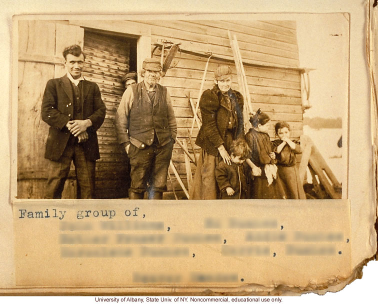 The Nam Family, by A. Estabrook and C. Davenport, pedigree of V470 (p. 18) and corresponding field portraits from back of Estabrook's copy