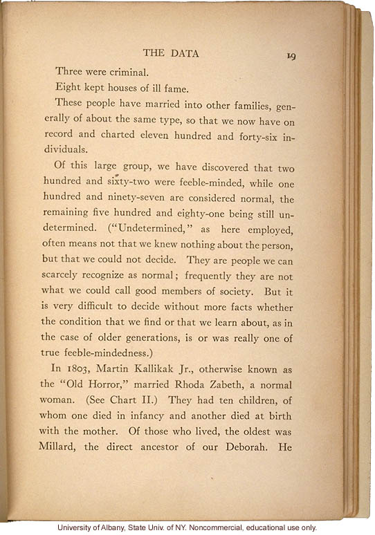 <i>The Kallikak Family: A Study in the Heredity of Feeble-Mindedness</i>, by Henry Herbert Goddard, selected pages