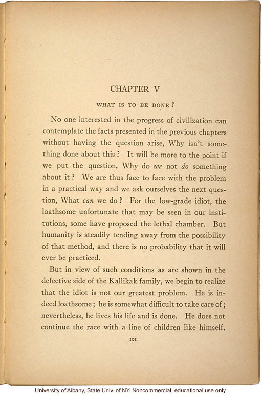 <i>The Kallikak Family: A Study in the Heredity of Feeble-Mindedness</i>, by Henry Herbert Goddard, selected pages