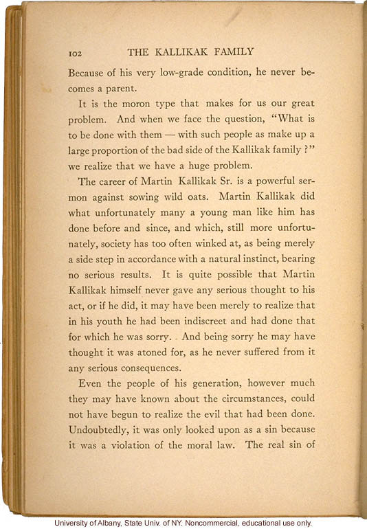 <i>The Kallikak Family: A Study in the Heredity of Feeble-Mindedness</i>, by Henry Herbert Goddard, selected pages