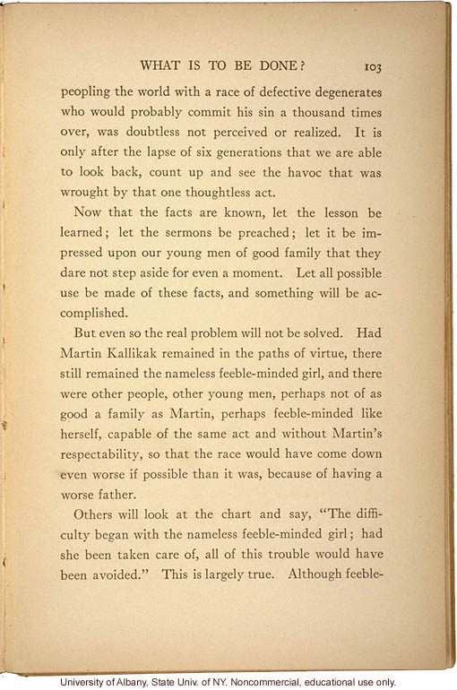 <i>The Kallikak Family: A Study in the Heredity of Feeble-Mindedness</i>, by Henry Herbert Goddard, selected pages