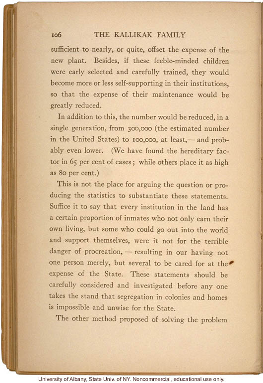 <i>The Kallikak Family: A Study in the Heredity of Feeble-Mindedness</i>, by Henry Herbert Goddard, selected pages