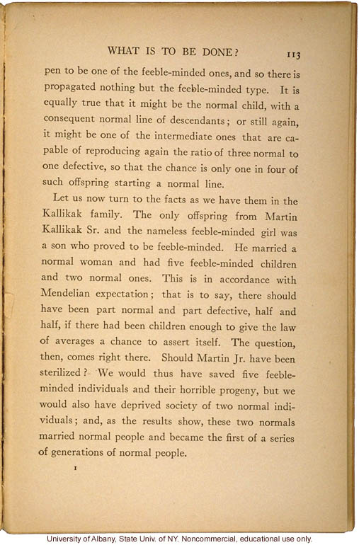 <i>The Kallikak Family: A Study in the Heredity of Feeble-Mindedness</i>, by Henry Herbert Goddard, selected pages