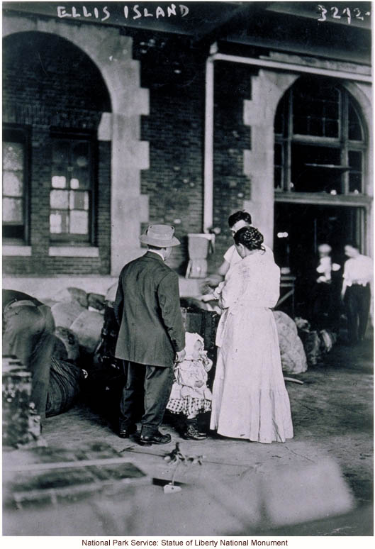 Immigrant family at Ellis Island