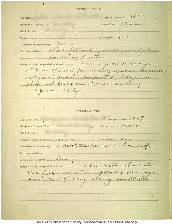 &quote;Large family&quote; winner, Fitter Families Contest, Eastern States Exposition, Springfield, MA (1925): Abridged record of family traits