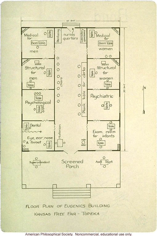 &quote;Floor plan Eugenics Building at  Kansas Free Fair - Topeka
