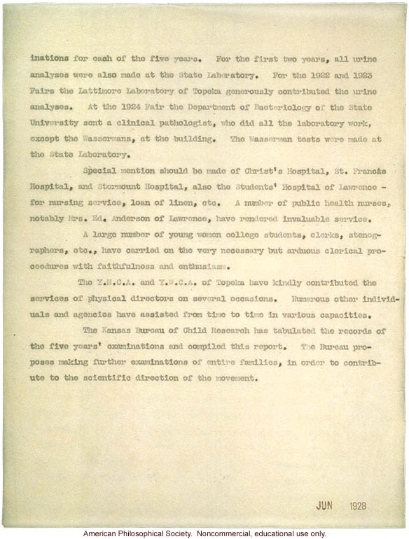 &quote;Fitter Families for Future Firesides: A report of the Eugenics Department of the Kansas Free Fair, 1920-1924&quote;