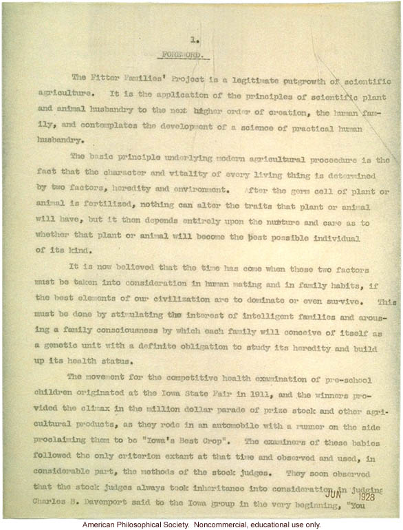 &quote;Fitter Families for Future Firesides: A report of the Eugenics Department of the Kansas Free Fair, 1920-1924&quote;