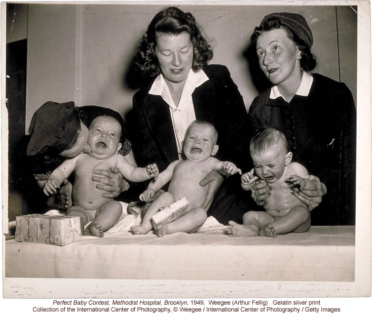 &quote;Methodist Hospital, Most Beautiful Baby, Brooklyn, 1941&quote; by Arthur Felig (Weegee)