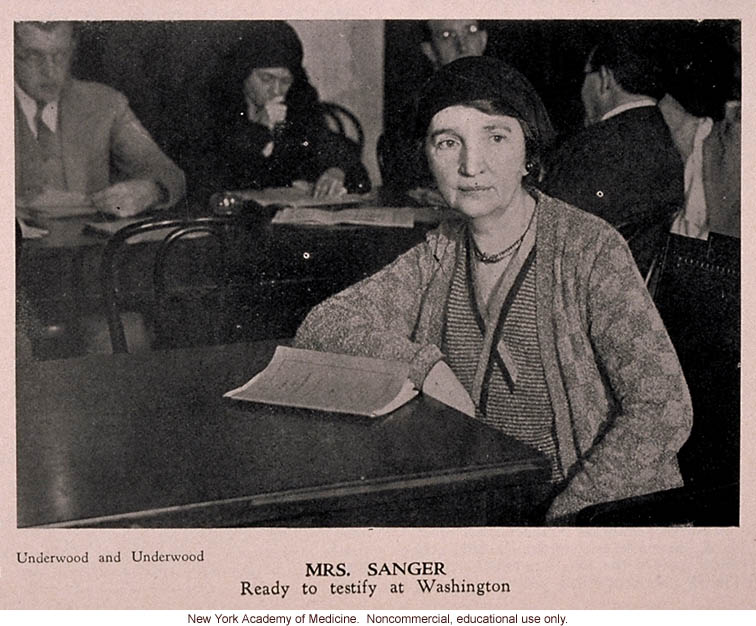 Margaret Sanger testisfies on birth control before Senate committee, People (April 1931)